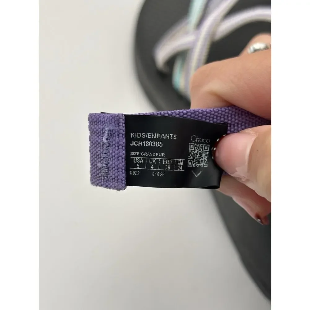 Chacos ZX/1 Ecotread Blue And Purple Sandals Kids Size 5
